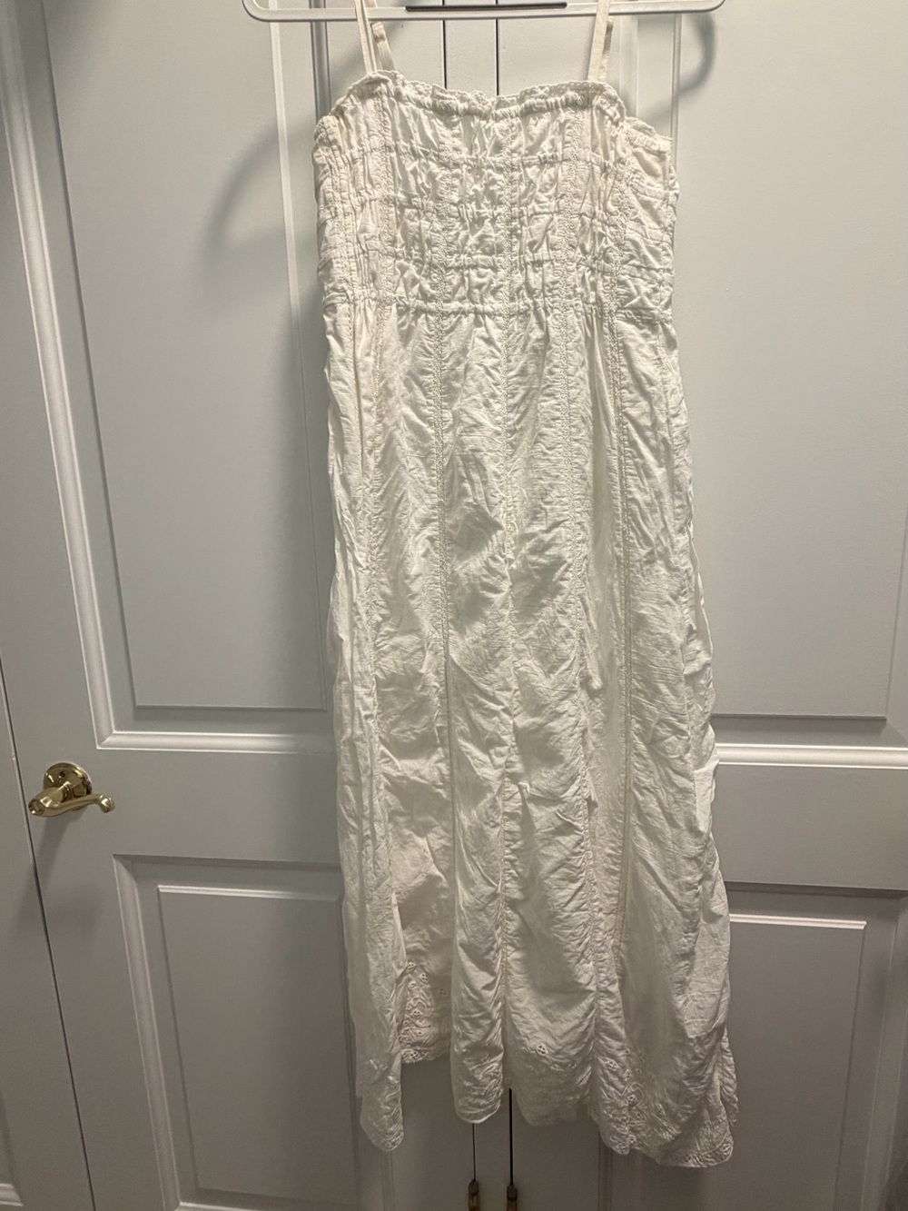 Z Supply White Smocked Midi Dress